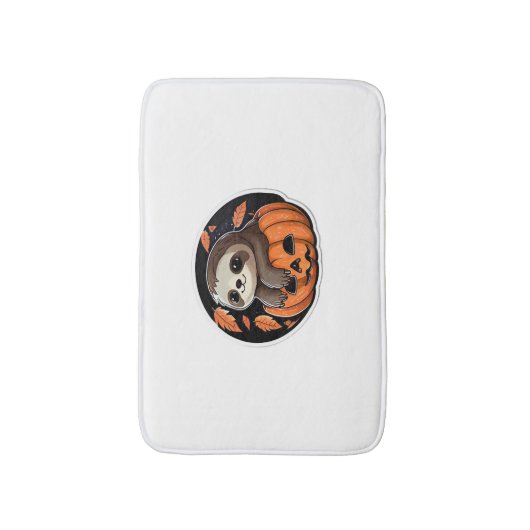 スロースかぼちゃのハロウィーンステッカー特大Tシャツ バスマット (正面縦)