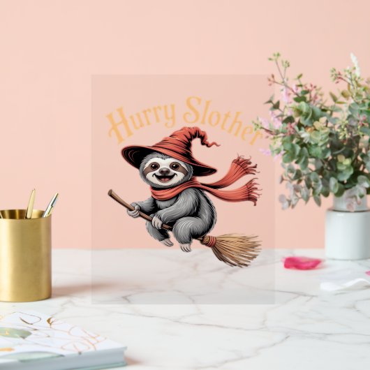 スロースかわいいハロウィンおもしろいウィッチエッセンシャルTシャツ アクリルサイン (ウェディング)