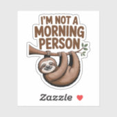 スロースことわざ私は朝ではない人 シール (シート)