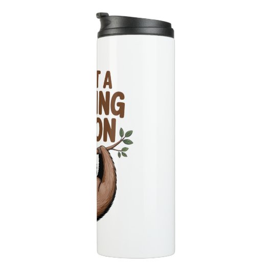 スロースことわざ私は朝ではない人 タンブラー (回転右)