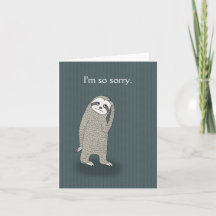 スロースごめんかわいい悲しいスロースのスクラッチ頭ごめんね