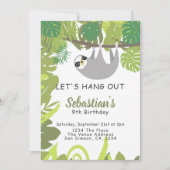 スロースつるはバースデーパーソナライズされたパーティー 招待状 (正面)