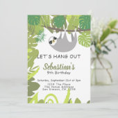 スロースつるはバースデーパーソナライズされたパーティー 招待状 (スタンド正面)