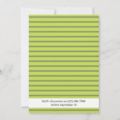 スロースつるはバースデーパーソナライズされたパーティー 招待状 (裏面)