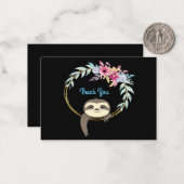 スロースつるリースフラワーサンキューカード ノートカード (正面/裏面インサイチュ)