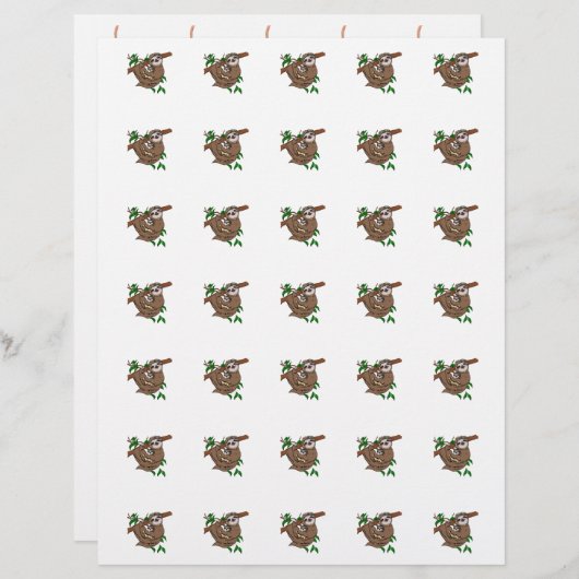 スロースとコアラは小さな両面デザイン (正面/裏面)