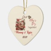 スロースとベビー、私たちの最初の母の日の一緒に セラミックオーナメント (左)