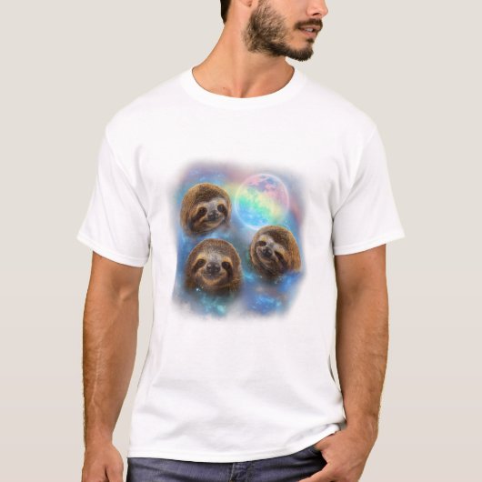 スロースと虹の3匹 Tシャツ (正面)
