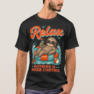 スロースなリラックス 何もかも手に負えない 面白い Tシャツ