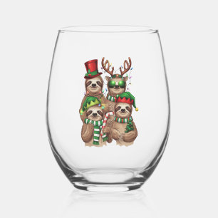 スロースのクリスマス めでたきスロークリスマス スロース愛好家へのギフト ステムなしワイングラス