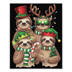 スロースのクリスマス めでたきスロークリスマス スロース愛好家へのギフト フォトプリント