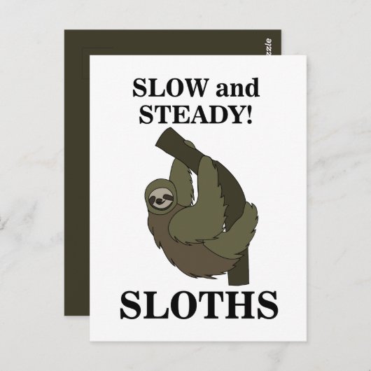 スロースのスロースは遅く安定したスロスおもしろいト ポストカード (正面/裏面)