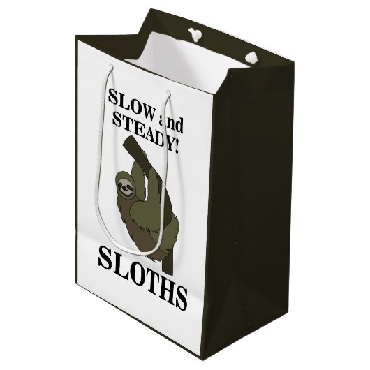 スロースのスロースは遅く安定したスロスおもしろいト ミディアムペーパーバッグ (正面アングル)