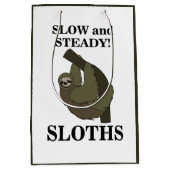 スロースのスロースは遅く安定したスロスおもしろいト ミディアムペーパーバッグ (正面)