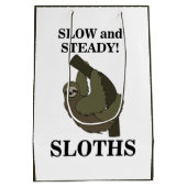 スロースのスロースは遅く安定したスロスおもしろいト ミディアムペーパーバッグ (裏面)