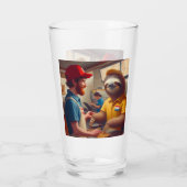 スロースのファストフード労働者 タンブラーグラス (裏面)