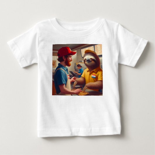 スロースのファストフード労働者 ベビーTシャツ (正面)