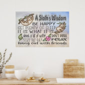 スロースの知恵のやる気を起こさせる引用文36x24ポスター ポスター (キッチン)