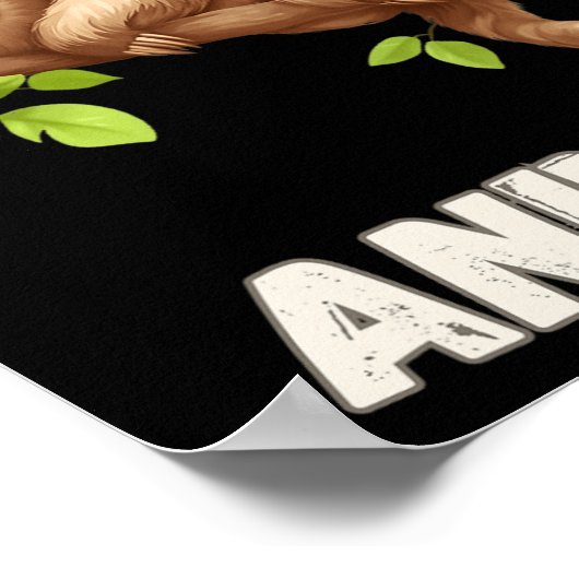 スロースは私の精神の動物である – 怠惰な昼寝おもしろいSlo ポスター (角)