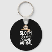 スロースは私の霊動物かわいいキおもしろいーチェーン キーホルダー (正面)