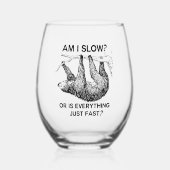 スロースは遅い？ ステムなしワイングラス (正面)