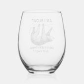 スロースは遅い？ ステムなしワイングラス (裏面)