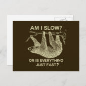 スロースは遅い? ポストカード (正面/裏面)