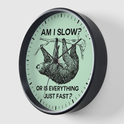 スロースは遅い？ 壁時計 (傾斜)