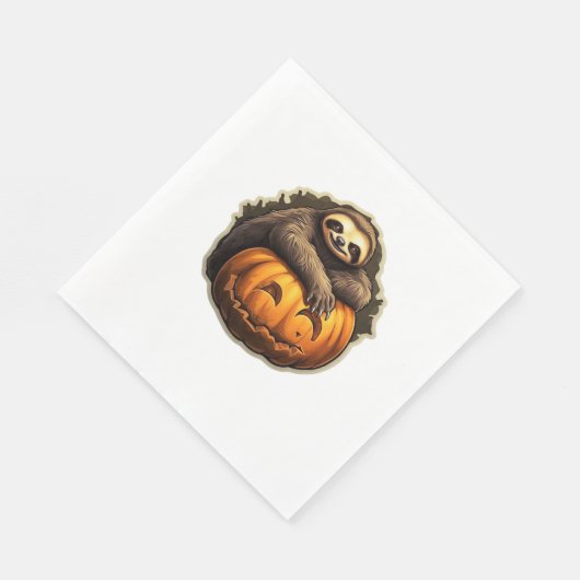 スロースをテーマにしたクラシックハロウィーンTシャツ スタンダードランチョンナプキン (角)