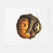 スロースをテーマにしたクラシックハロウィーンTシャツ フリースブランケット (正面(横))
