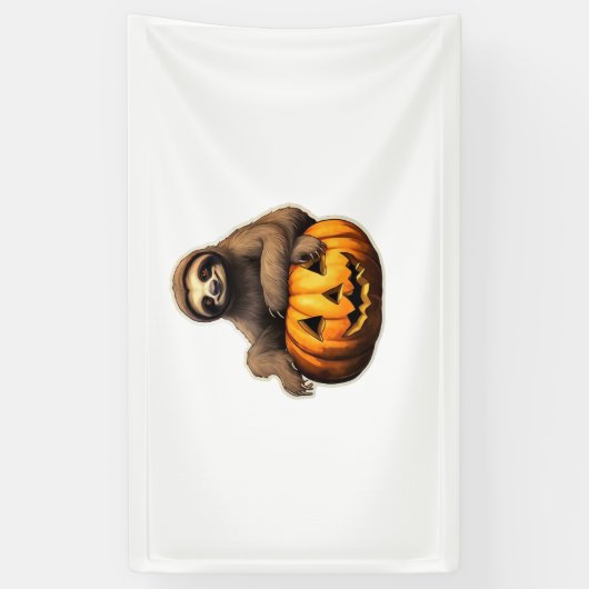 スロースをテーマにしたハロウィーンのオーバーサイズTシャツ 横断幕 (縦)