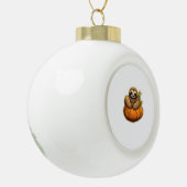 スロースをテーマにしたハロウィーン特大Tシャツ_1 セラミックボールオーナメント (左)