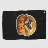 スロースをテーマクラシックにしたハロウィーンTシャツ_1 ゴルフタオル (横)