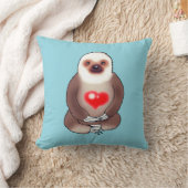 スロースをハートで冷白熱［赤熱］光を放つやす クッション (ブランケット)