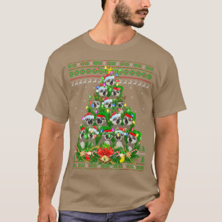 スロースクリスマス照明ツリーサンタスロス醜いクリスマ Tシャツ