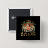 スロースサイクリングチームヴィンテージレトロサンセット 缶バッジ (正面&裏面)