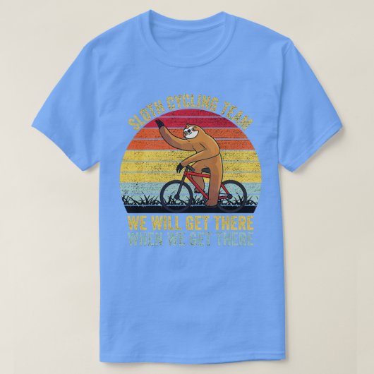 スロースサイクリングチーム着いたら着く Tシャツ (デザイン正面)