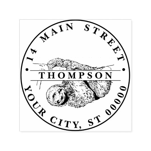 スローススケッチリトグラフ#1名差出人住所 セルフインキングスタンプ (デザイン)