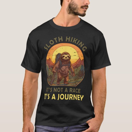 スロースターター ハイキングチーム それは競争ではない Tシャツ (正面)