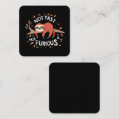 スロースター - 早くも怒りもしない スクエア名刺 (正面/裏面)