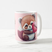 スロースハート&ビッグアイズ水彩追加の名前 コーヒーマグカップ (正面右)