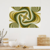 スロースピン – フラクタルアート ポスター (キッチン)