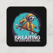 スロースピード記録の破れ スクエア名刺 (正面)