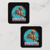 スロースピード記録の破れ スクエア名刺 (正面/裏面)