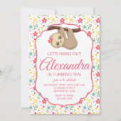 スロースフローラ誕生日 招待状 (正面)