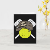 スロースラクロスキュート怠惰な選手メンズ女性少年 カード (黄色い花)