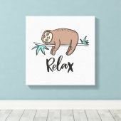 スロースリラックス キャンバスプリント (インサイチュ (ウッドフロア))