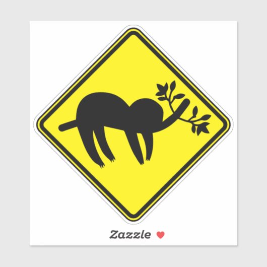 スロースロスクリップアート怠惰スロスアニマルアート警告ズ シール (シート)