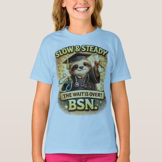 スロースロース卒業Tシャツ | ワイのスロー&ステディ Tシャツ (正面)