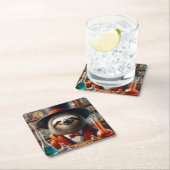 スロース不機嫌科学者 スクエアペーパーコースター (インサイチュ)